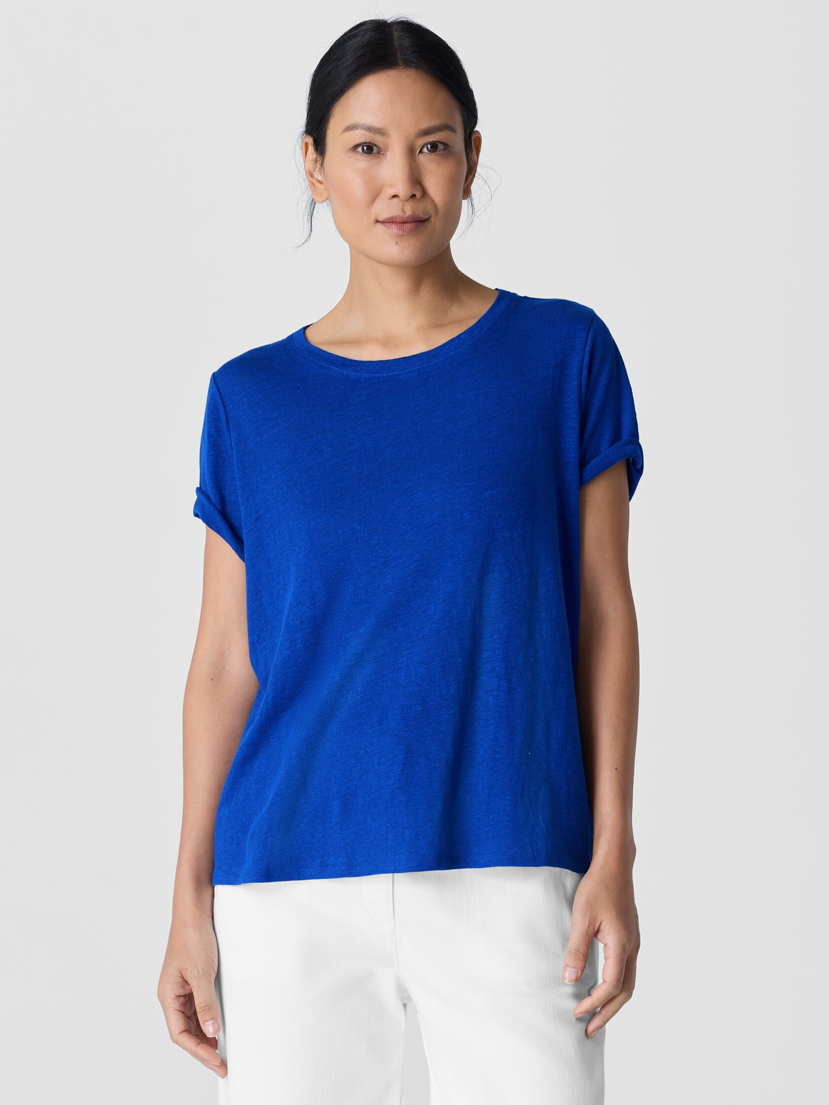 Eileen Fisher Crew Neck Short Sleeve Tee