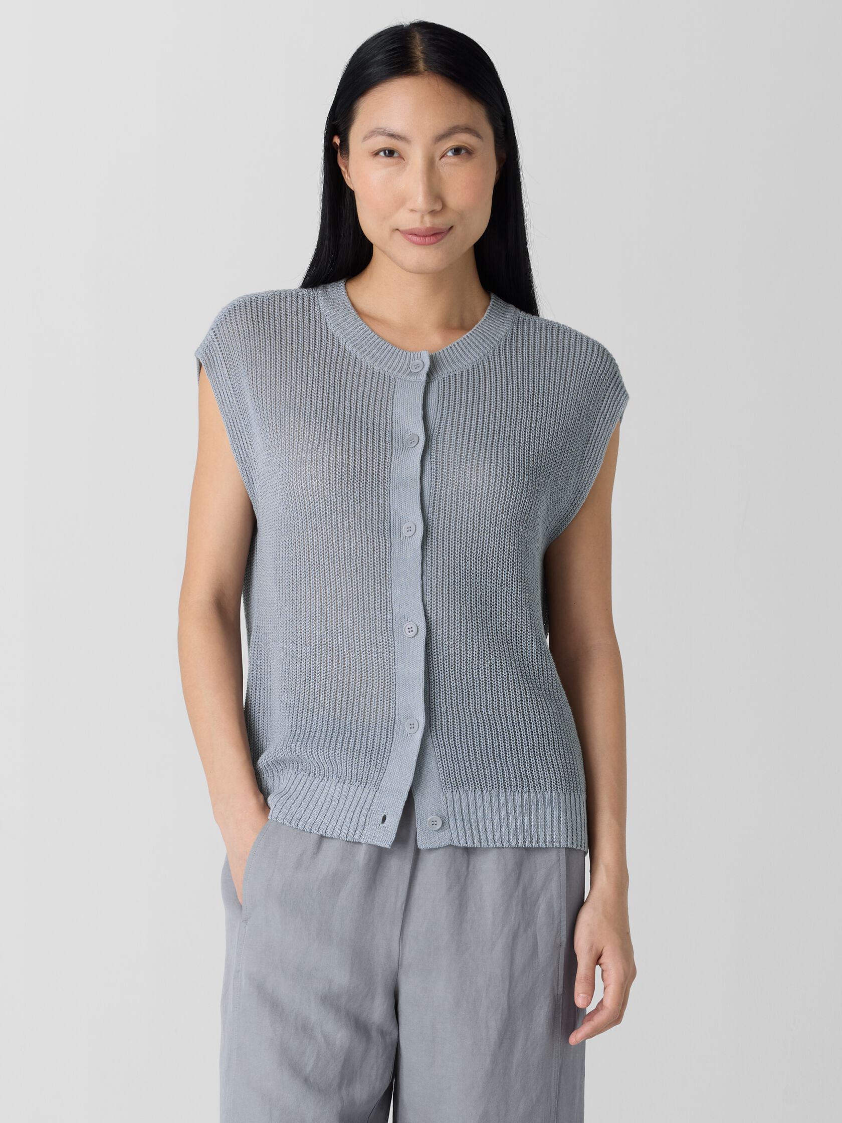 Eileen Fisher Crew Neck Vest