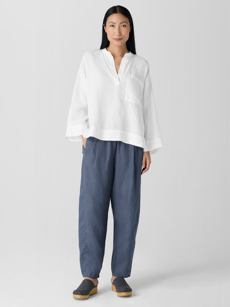 Eileen Fisher Mandarin Collar Pop-Over