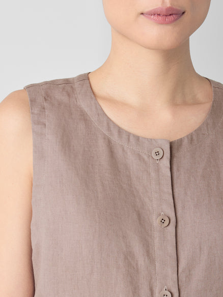 Eileen Fisher Round Neck Vest