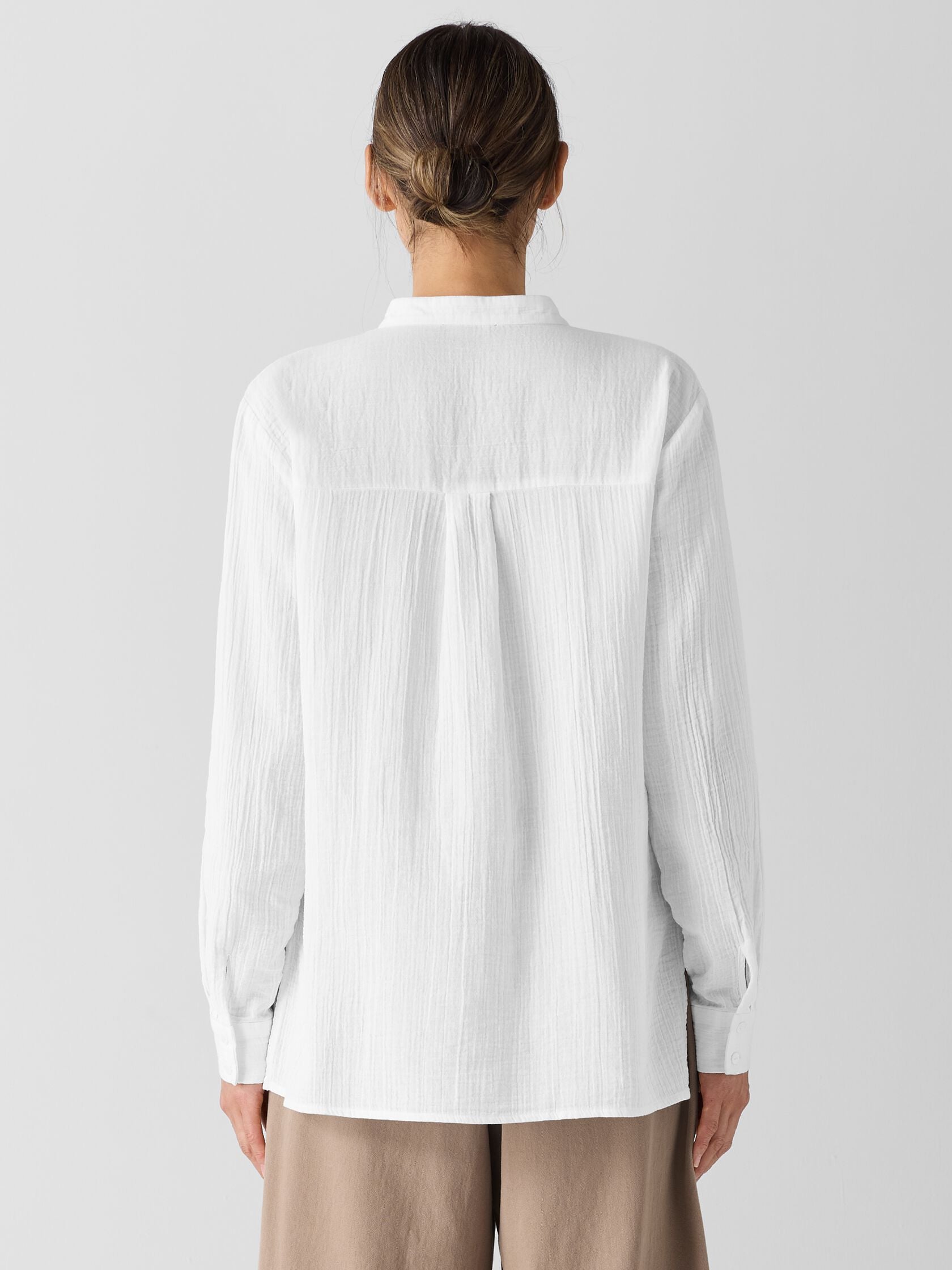 Eileen Fisher Mandarin Collar Shirt