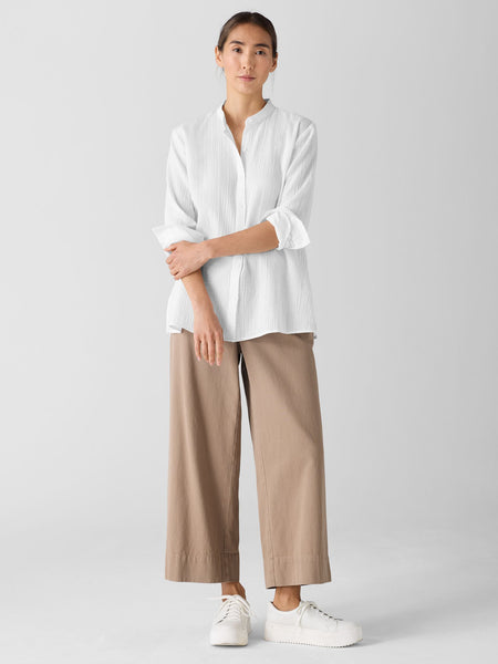 Eileen Fisher Mandarin Collar Shirt