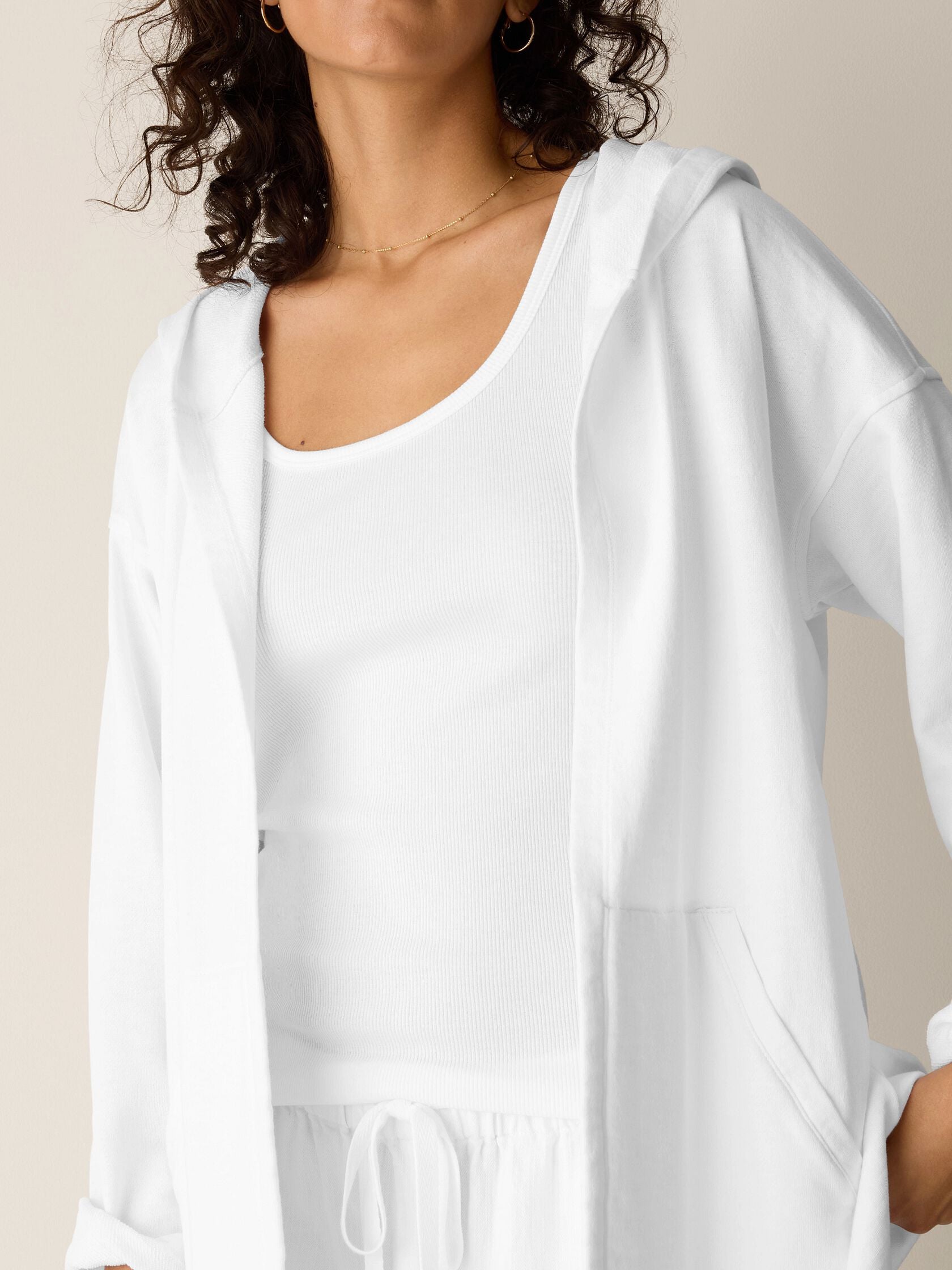 Eileen Fisher Hooded Jacket With Pockets