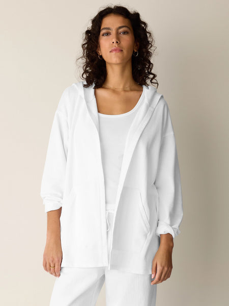 Eileen Fisher Hooded Jacket With Pockets