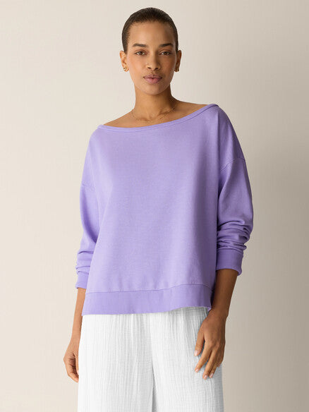 Eileen Fisher Bateau Neck Boxy Top