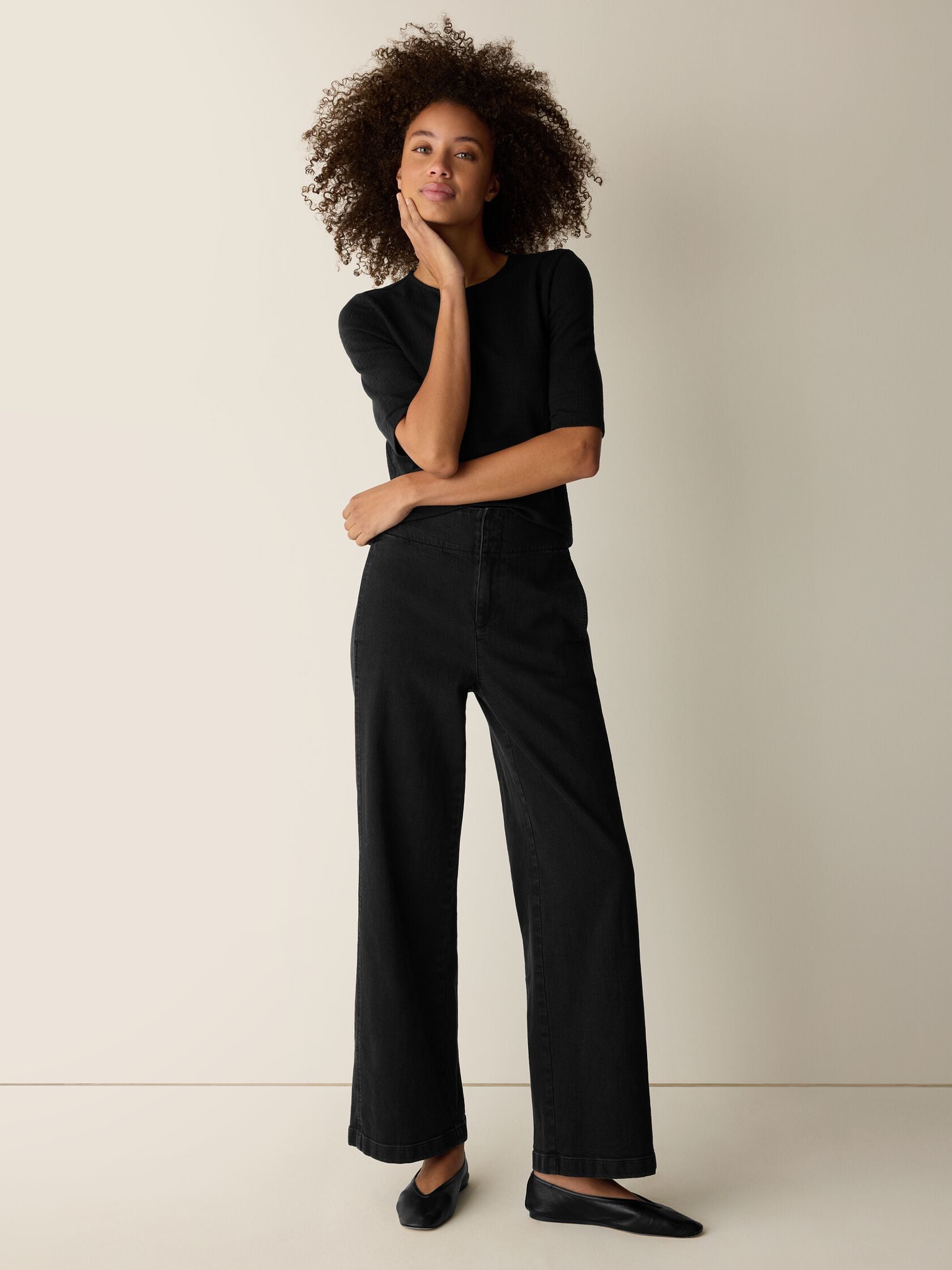 (Pre-Order) Eileen Fisher Full Length Wide Pant