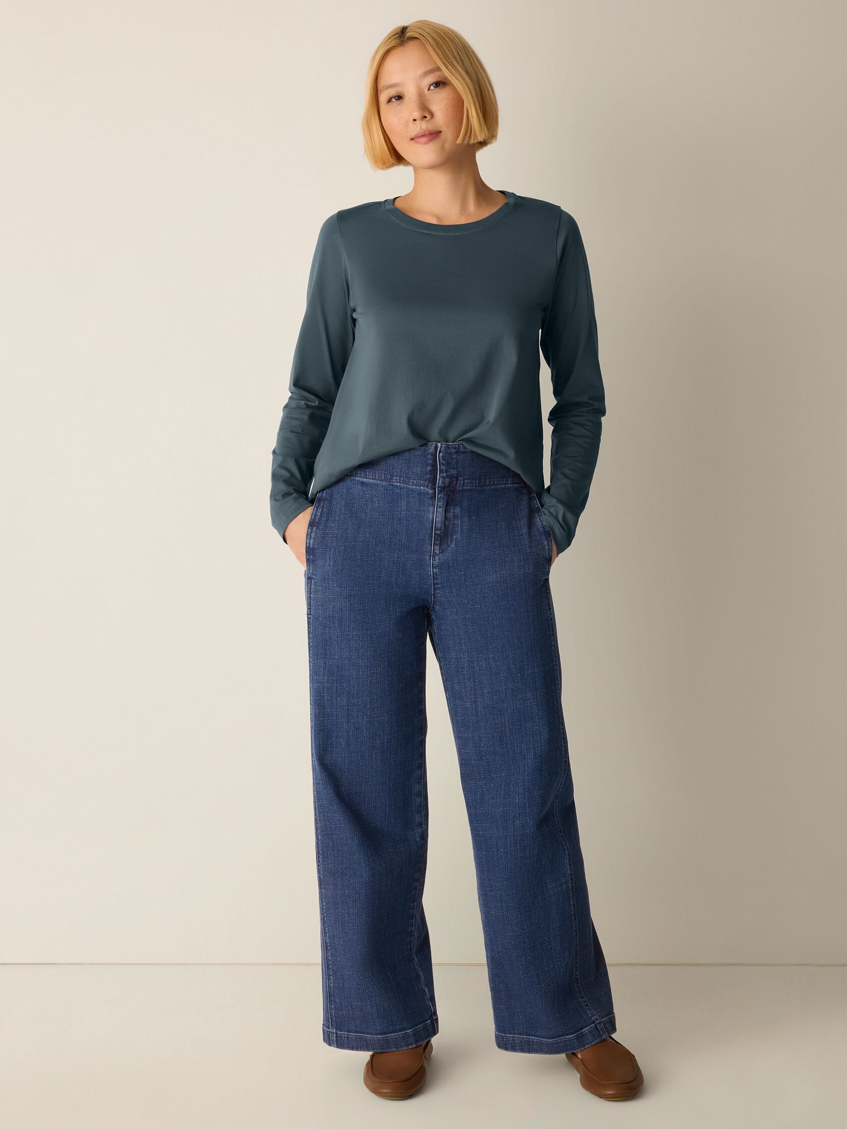 (Pre-Order) Eileen Fisher Full Length Wide Pant