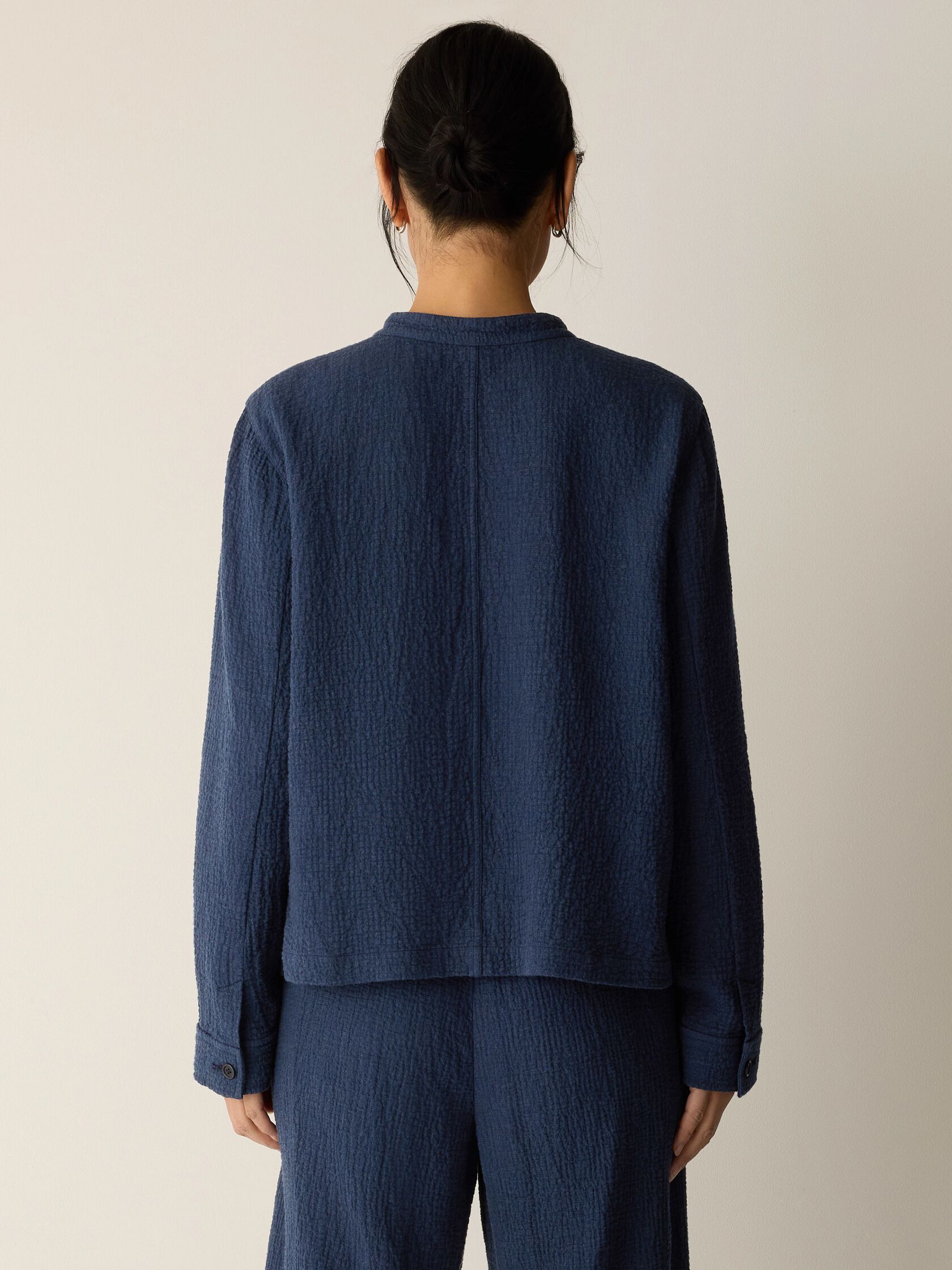 (Pre-Order) EiIeen Fisher Mandarin Collar Shirt Jacket