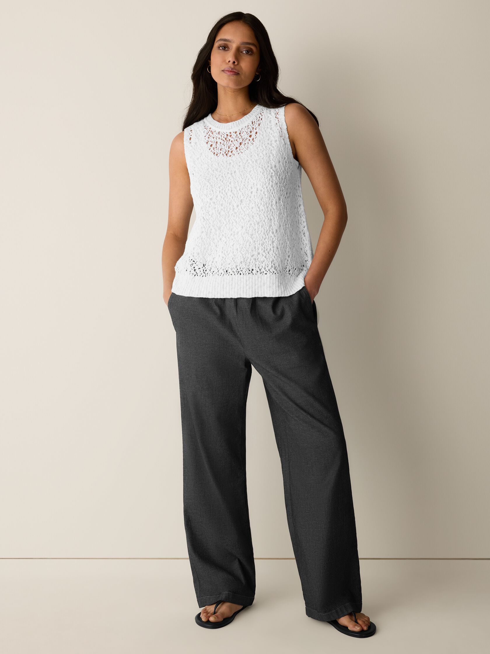 (Pre-Order) Eileen Fisher Jewel Neck Shell