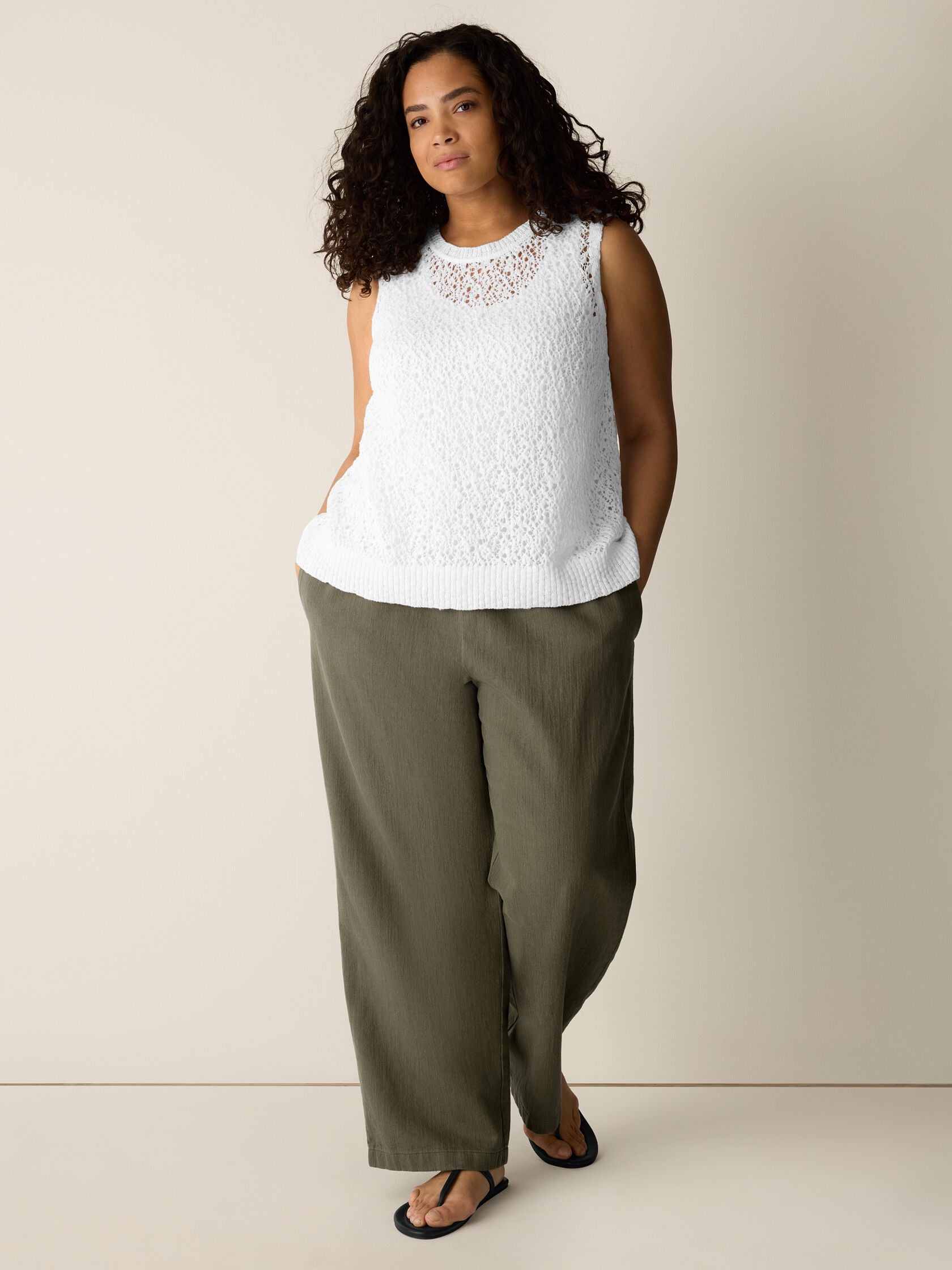 (Pre-Order) Eileen Fisher Jewel Neck Shell