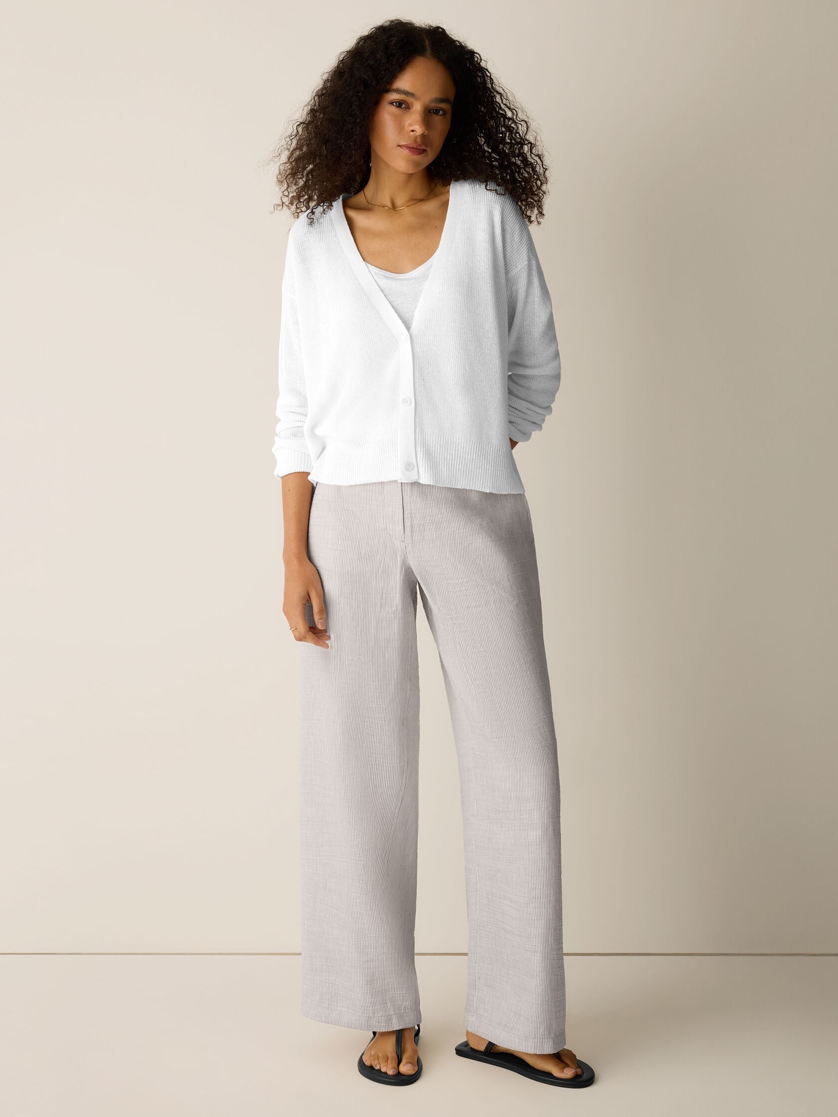 Eileen Fisher Short V-Neck Cardigan
