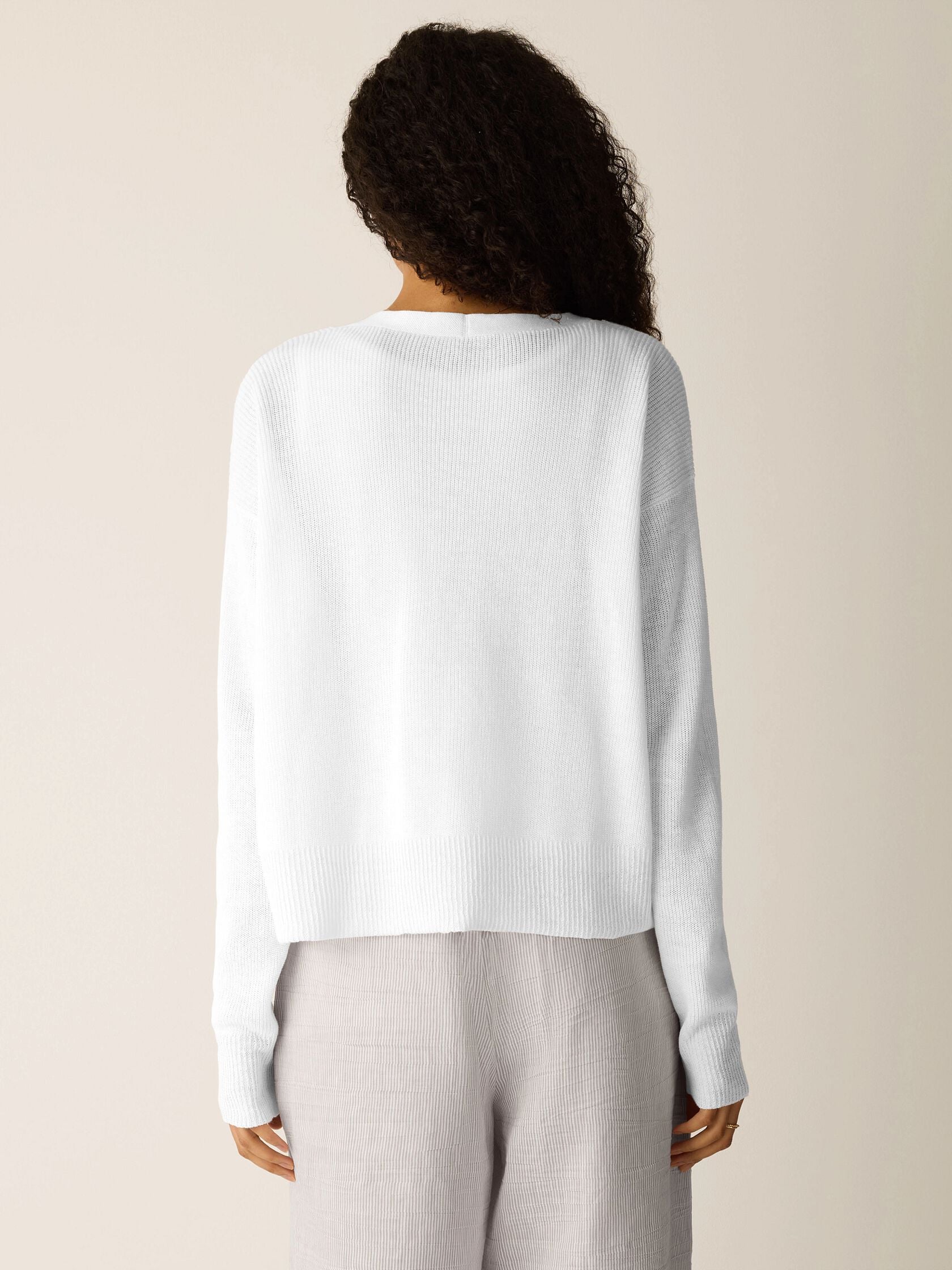 Eileen Fisher Short V-Neck Cardigan