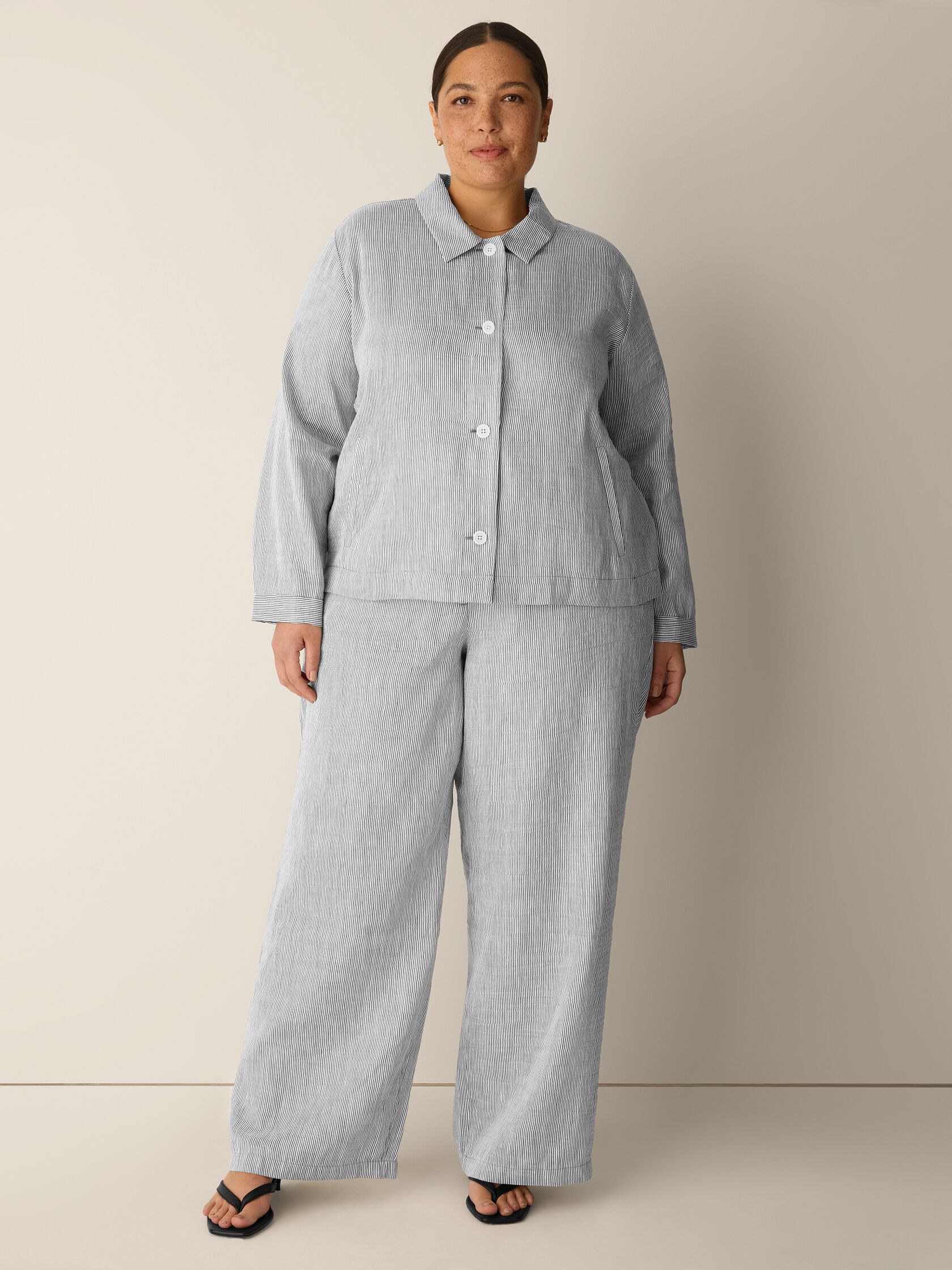 Eileen Fisher Classic Collar A-Line Jacket