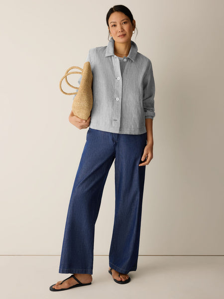 (Pre-Order) Eileen Fisher Classic Collar A-Line Jacket