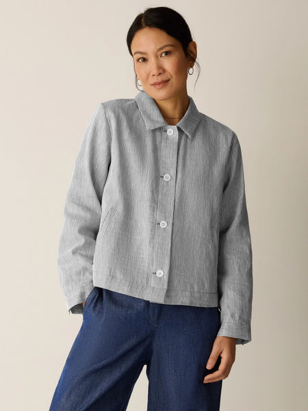 (Pre-Order) Eileen Fisher Classic Collar A-Line Jacket