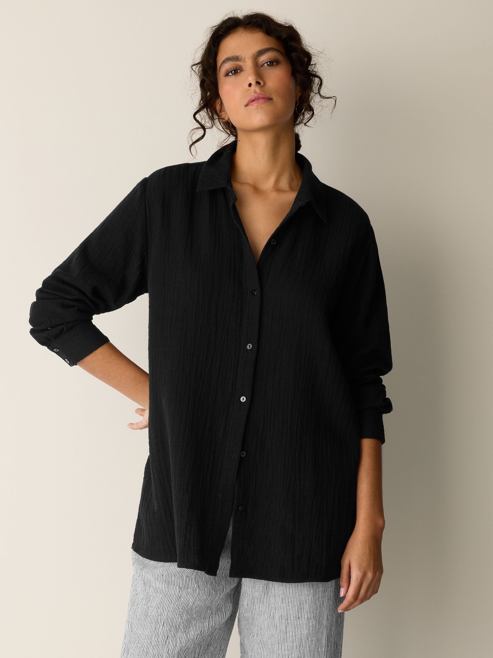 Eileen Fisher Classic Collar Easy Shirt