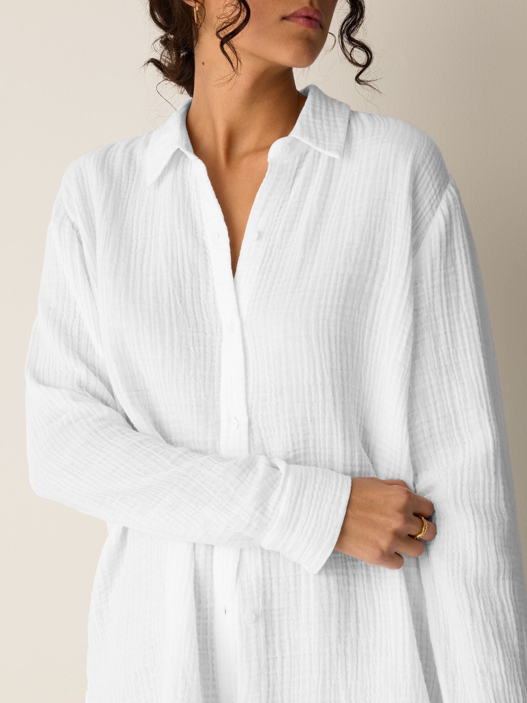Eileen Fisher Classic Collar Easy Shirt