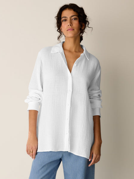 Eileen Fisher Classic Collar Easy Shirt