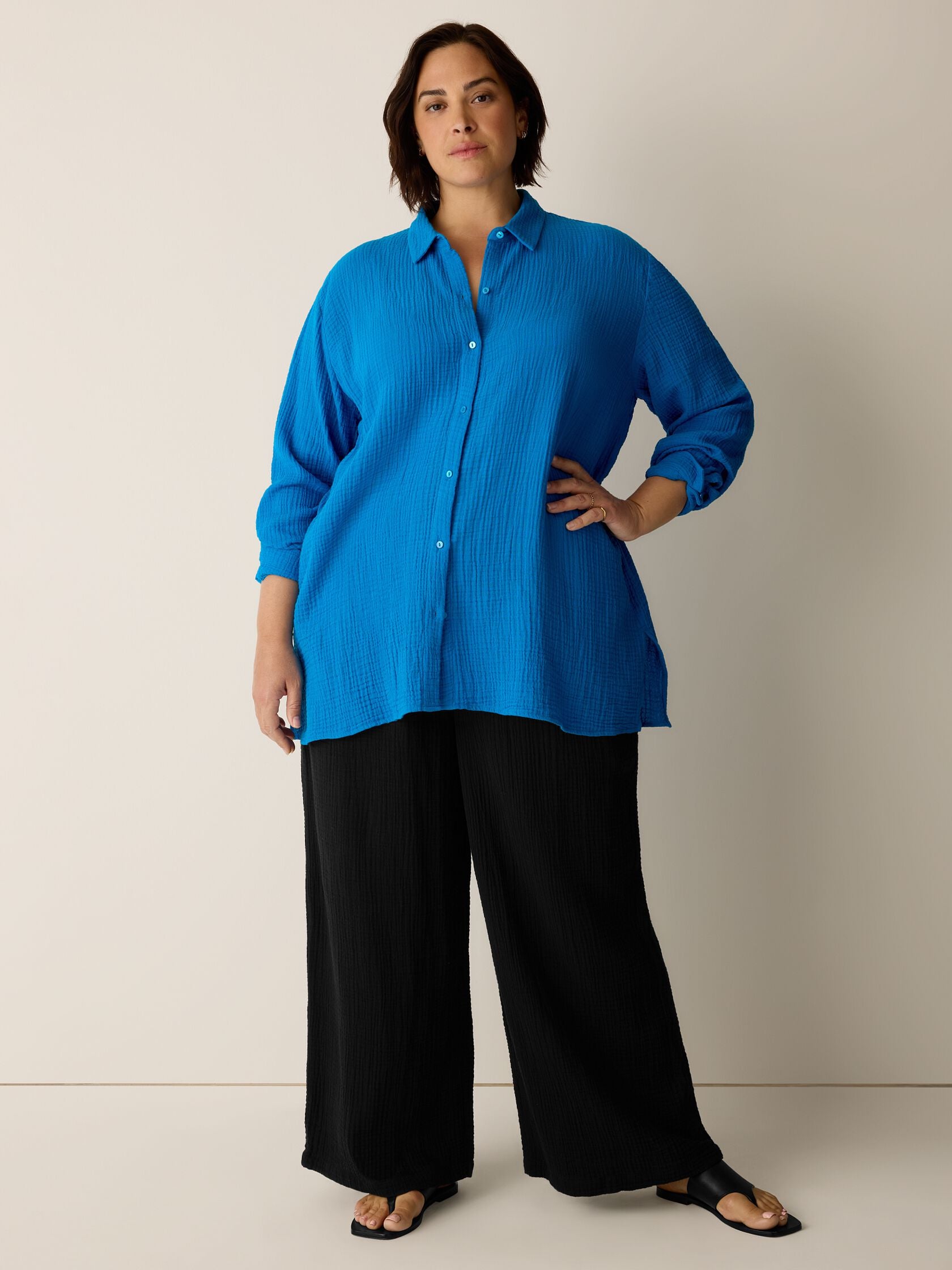 Eileen Fisher Classic Collar Easy Shirt