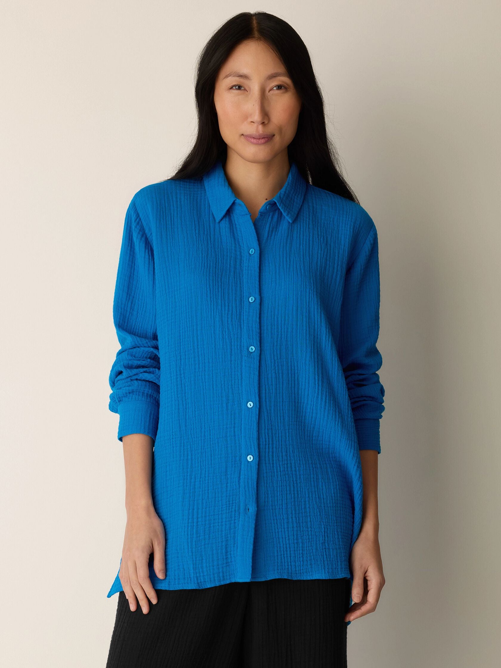 Eileen Fisher Classic Collar Easy Shirt