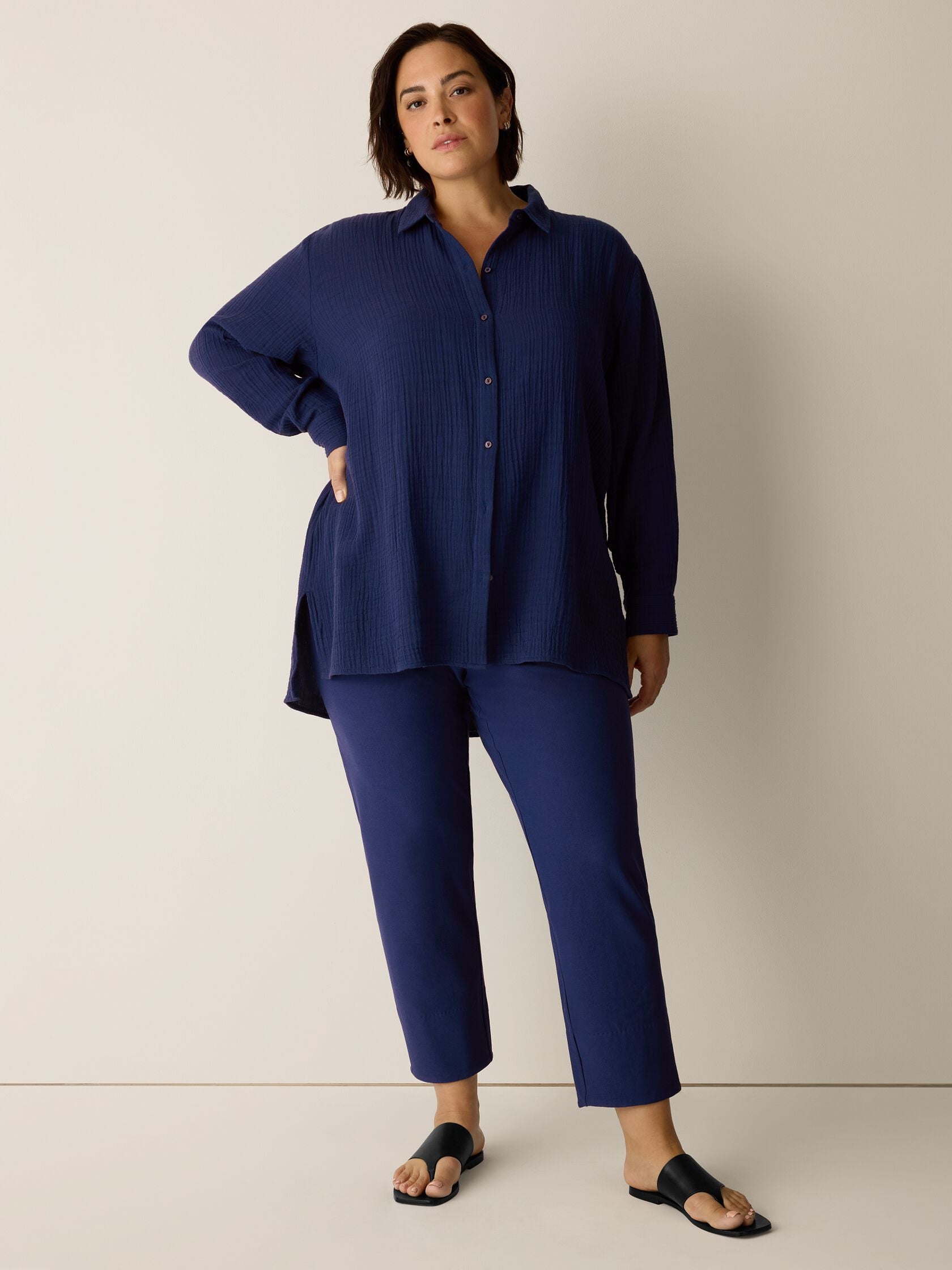 Eileen Fisher Classic Collar Easy Shirt