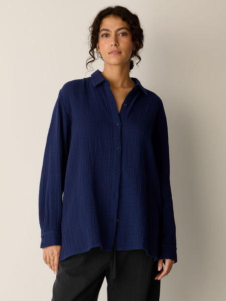 Eileen Fisher Classic Collar Easy Shirt