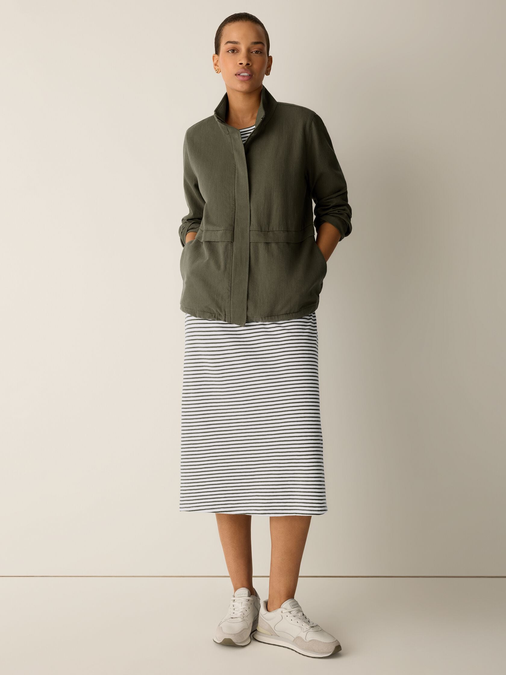 (Pre-Order) Eileen Fisher Zip-Up Jacket