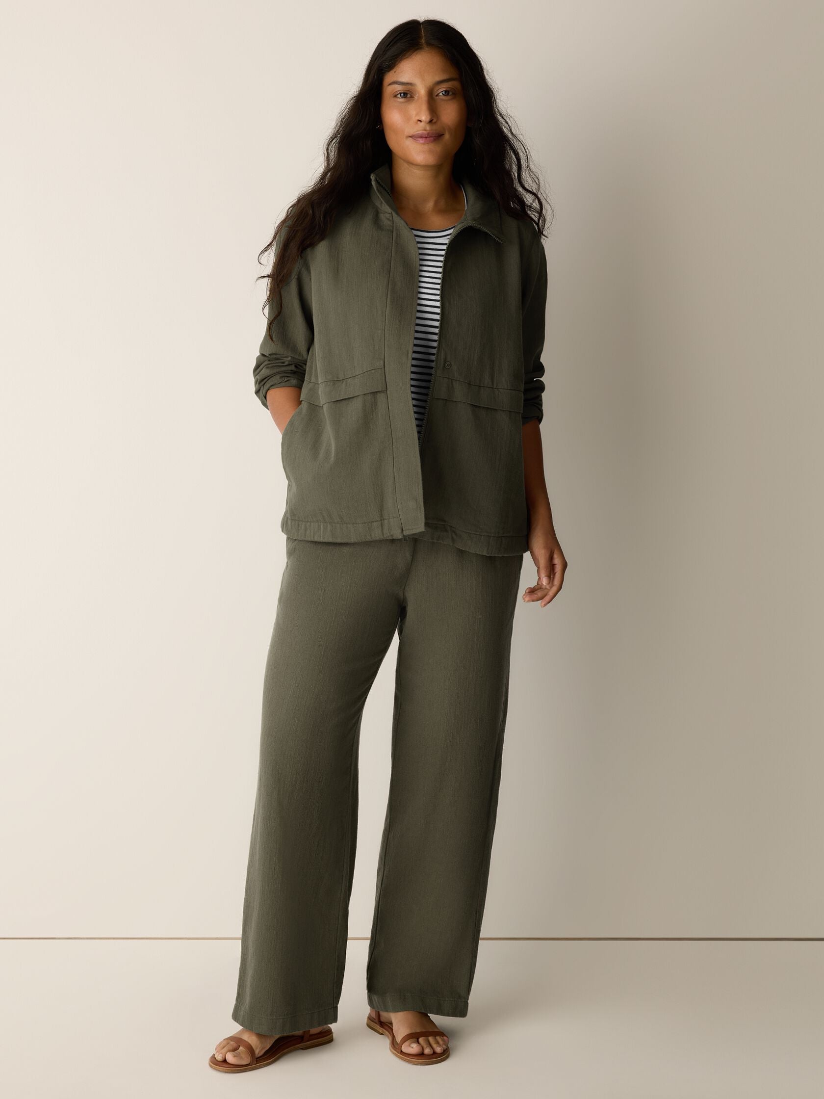(Pre-Order) Eileen Fisher Zip-Up Jacket
