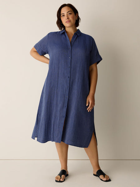 Eileen Fisher Classic Collar Shirt Dress