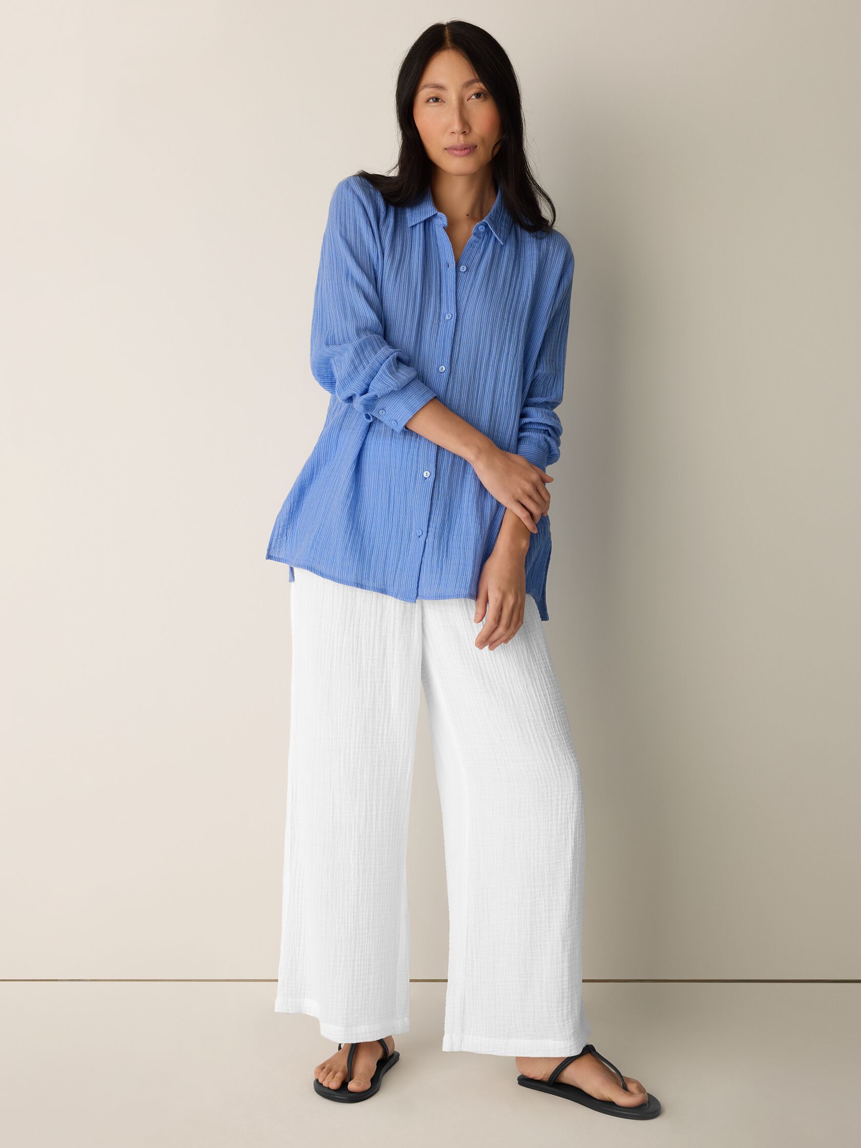 Eileen Fisher Classic Collar Easy Shirt