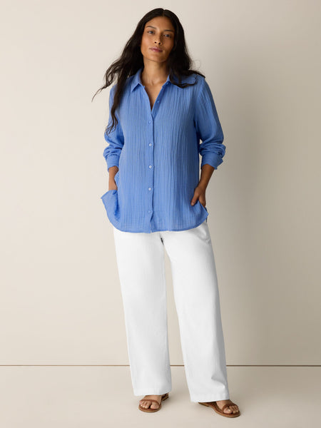 Eileen Fisher Classic Collar Easy Shirt