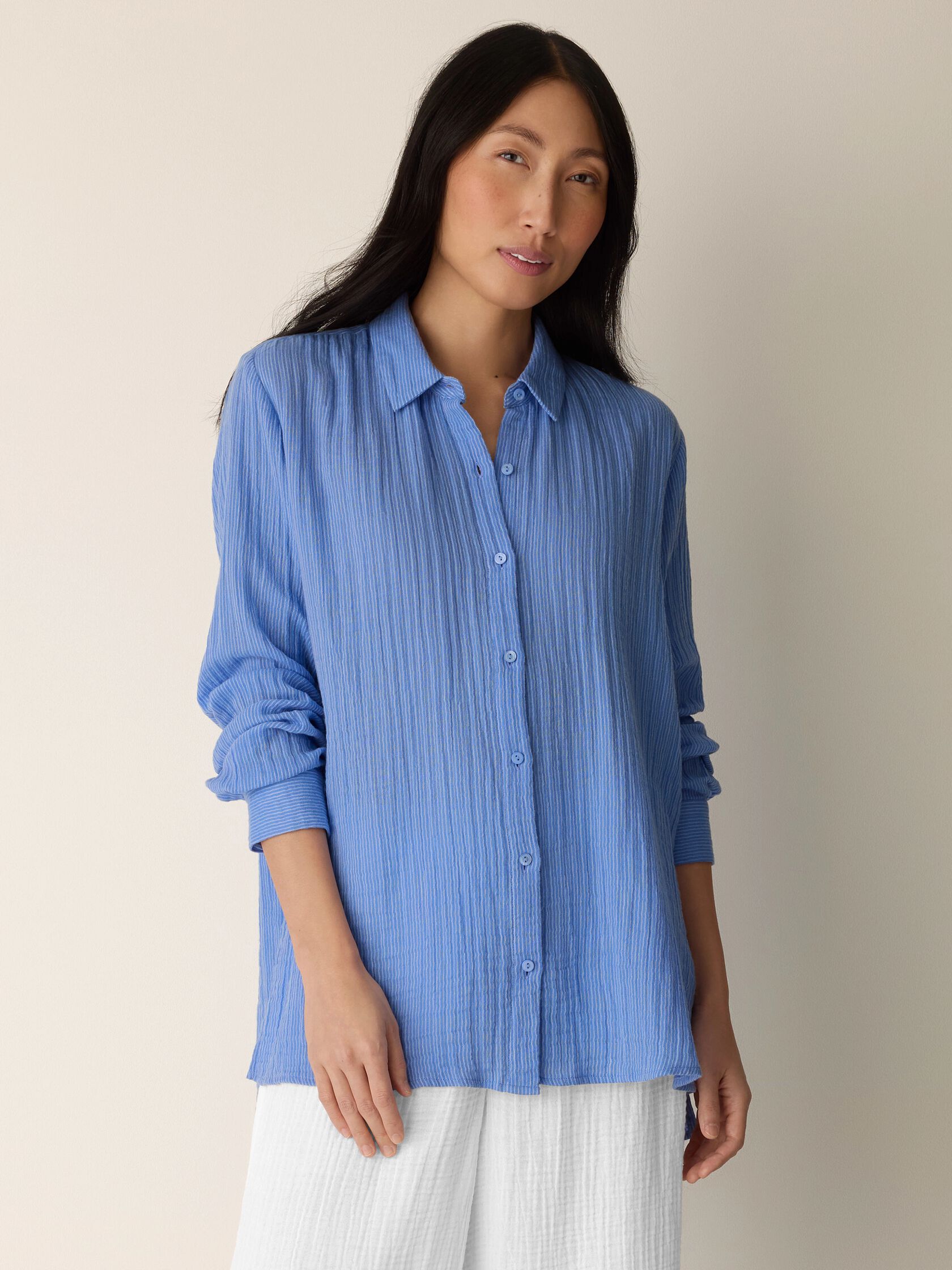 Eileen Fisher Classic Collar Easy Shirt