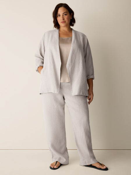 Eileen Fisher High Collar Cut-Away Jacket