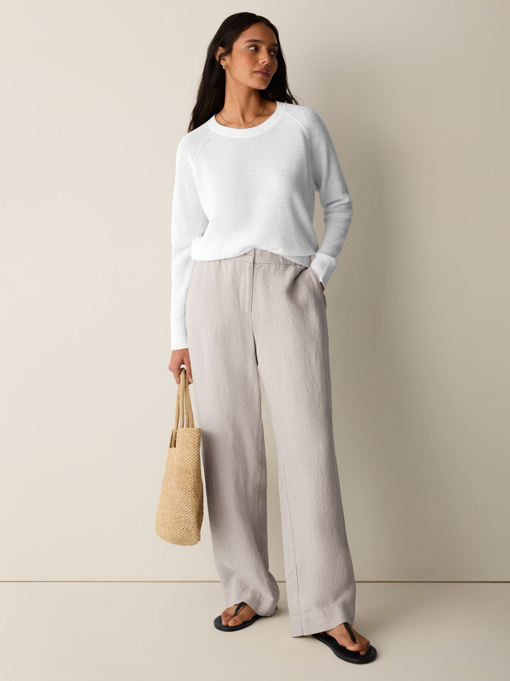 (Pre-Order) Eileen Fisher Straight Full Length Trouser