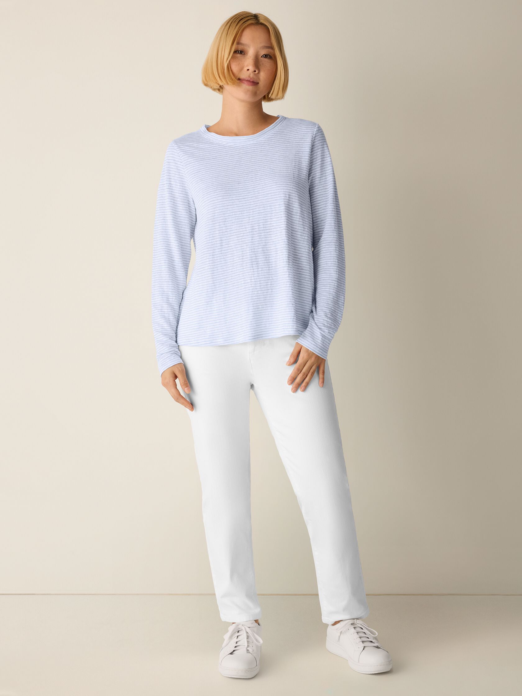 (Pre-Order) Eileen Fisher Crew Neck Long Sleeve Tee