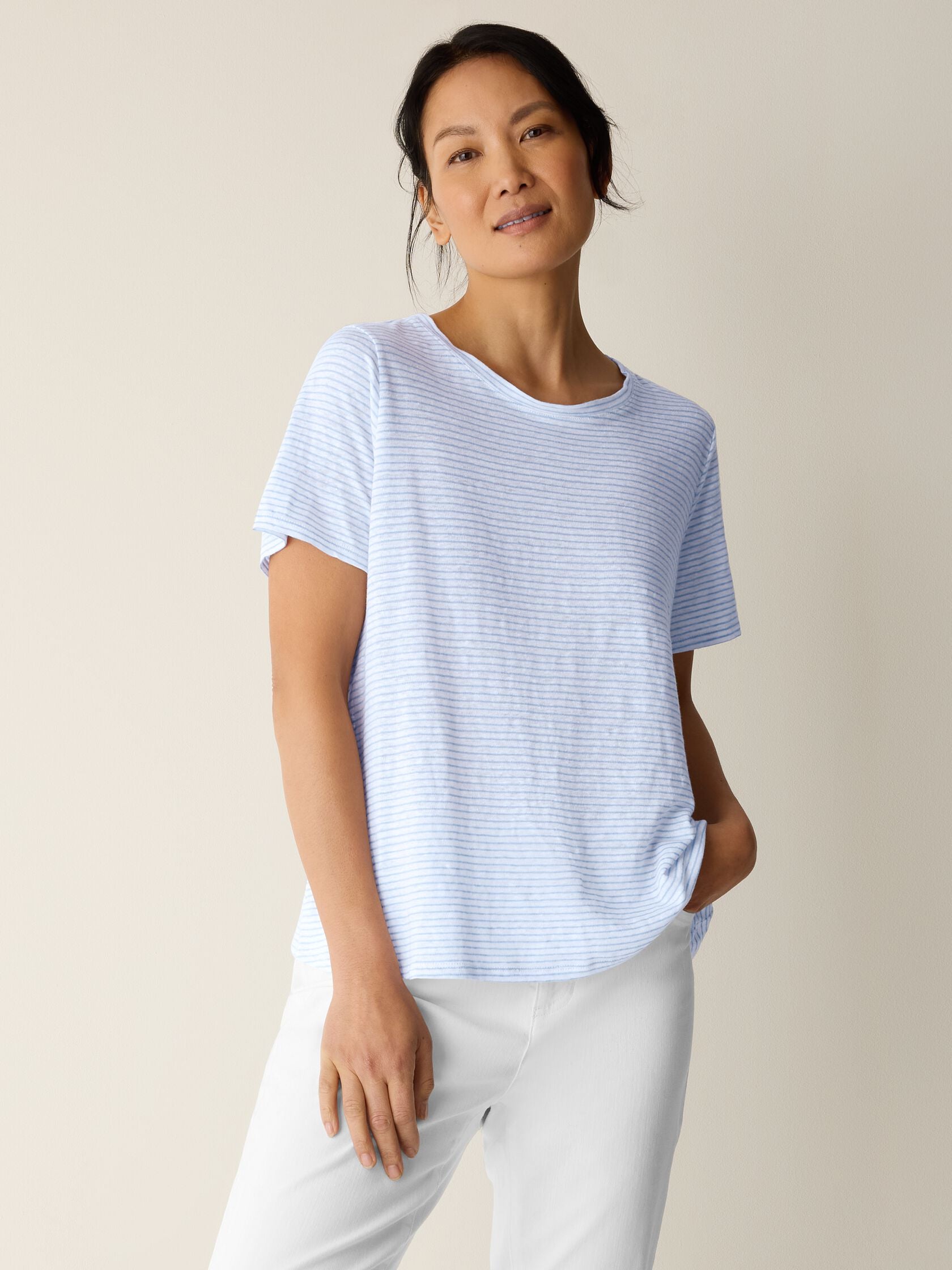 (Pre-Order) Eileen Fisher Crew Neck Short Sleeve Tee
