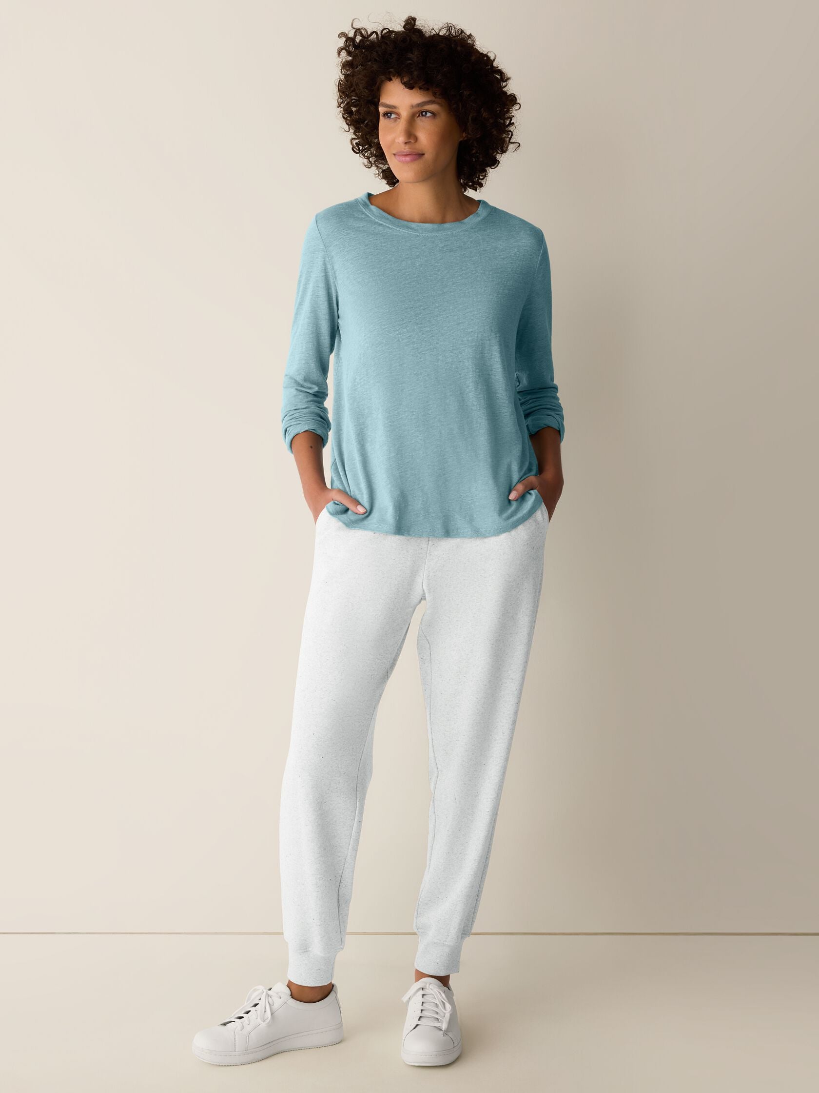 Eileen Fisher Crew Neck Long Sleeve Tee