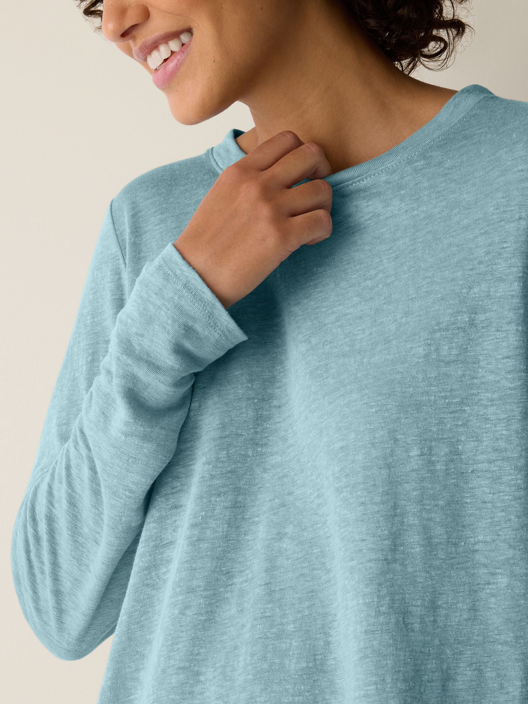 Eileen Fisher Crew Neck Long Sleeve Tee