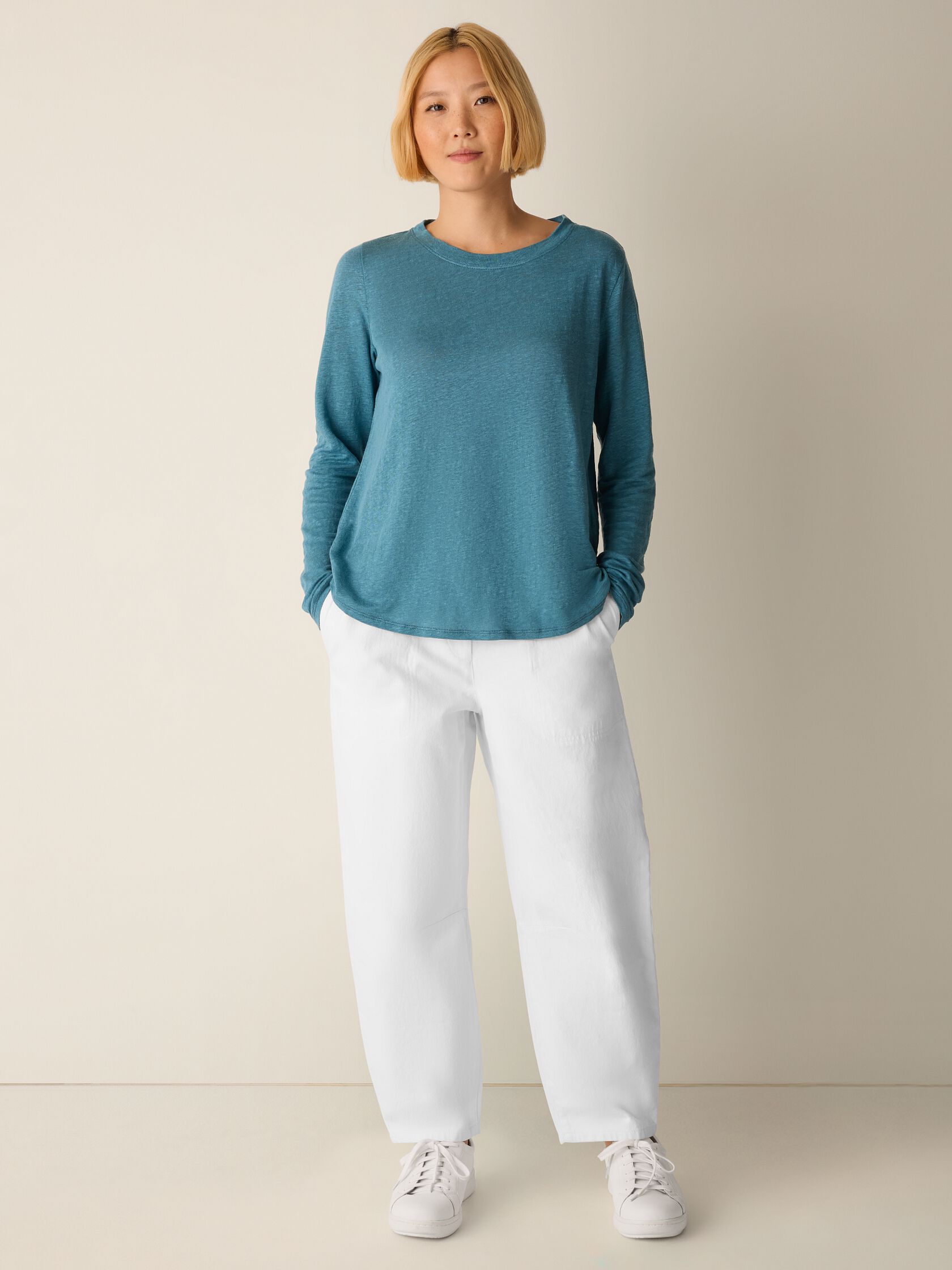 Eileen Fisher Crew Neck Long Sleeve Tee