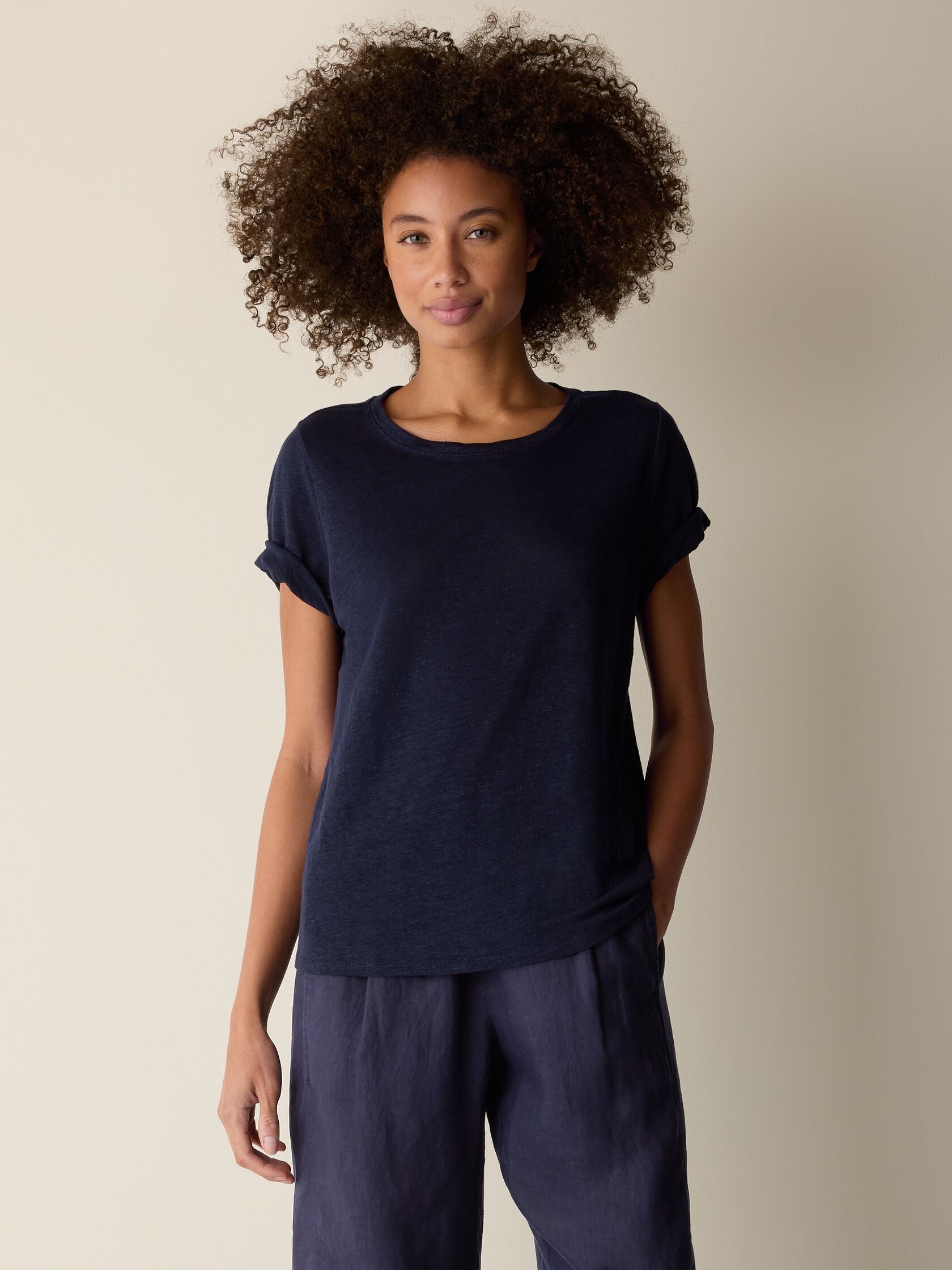 (Pre-Order) Eileen Fisher Crew Neck Short Sleeve Tee