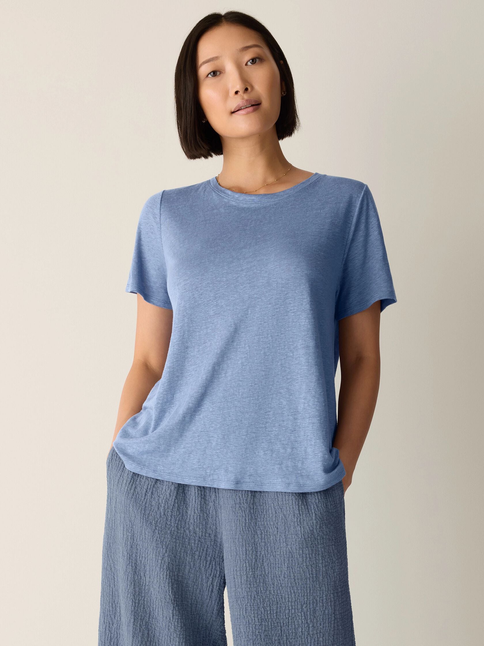 (Pre-Order) Eileen Fisher Crew Neck Short Sleeve Tee