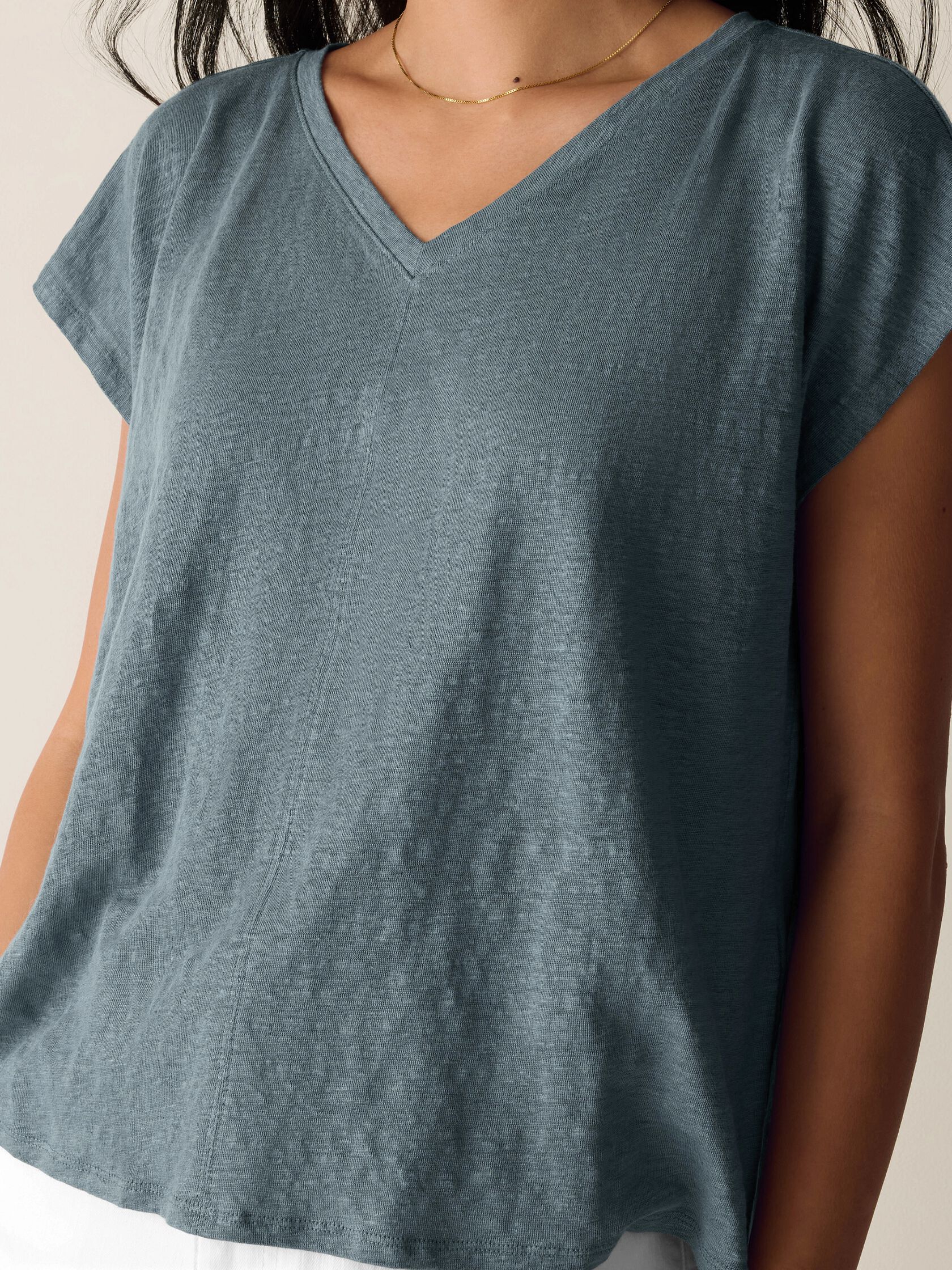Eileen Fisher V-Neck Square Tee