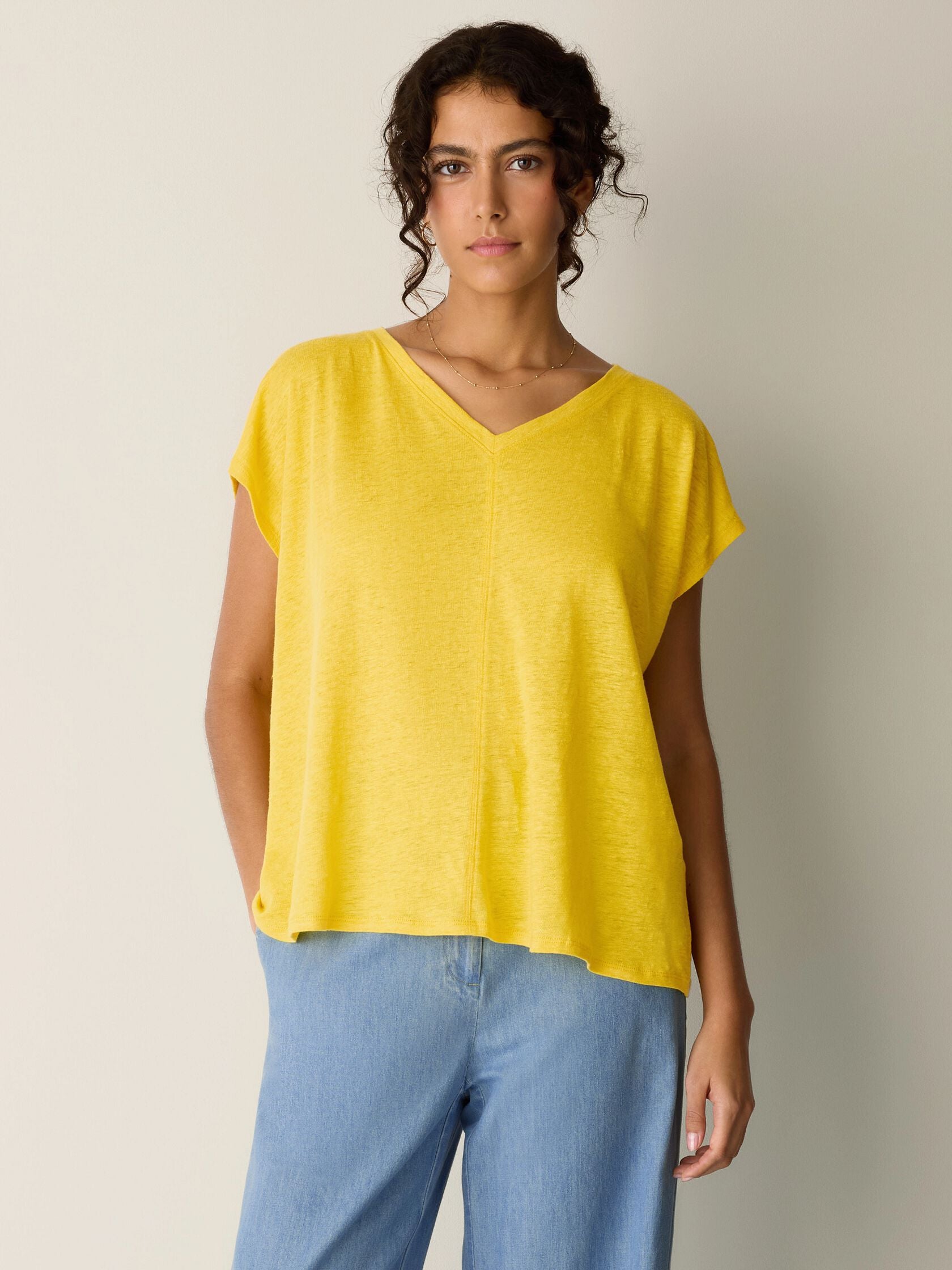 Eileen Fisher V-Neck Square Tee