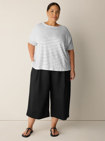 Eileen Fisher Crew Neck Short Sleeve Box Top