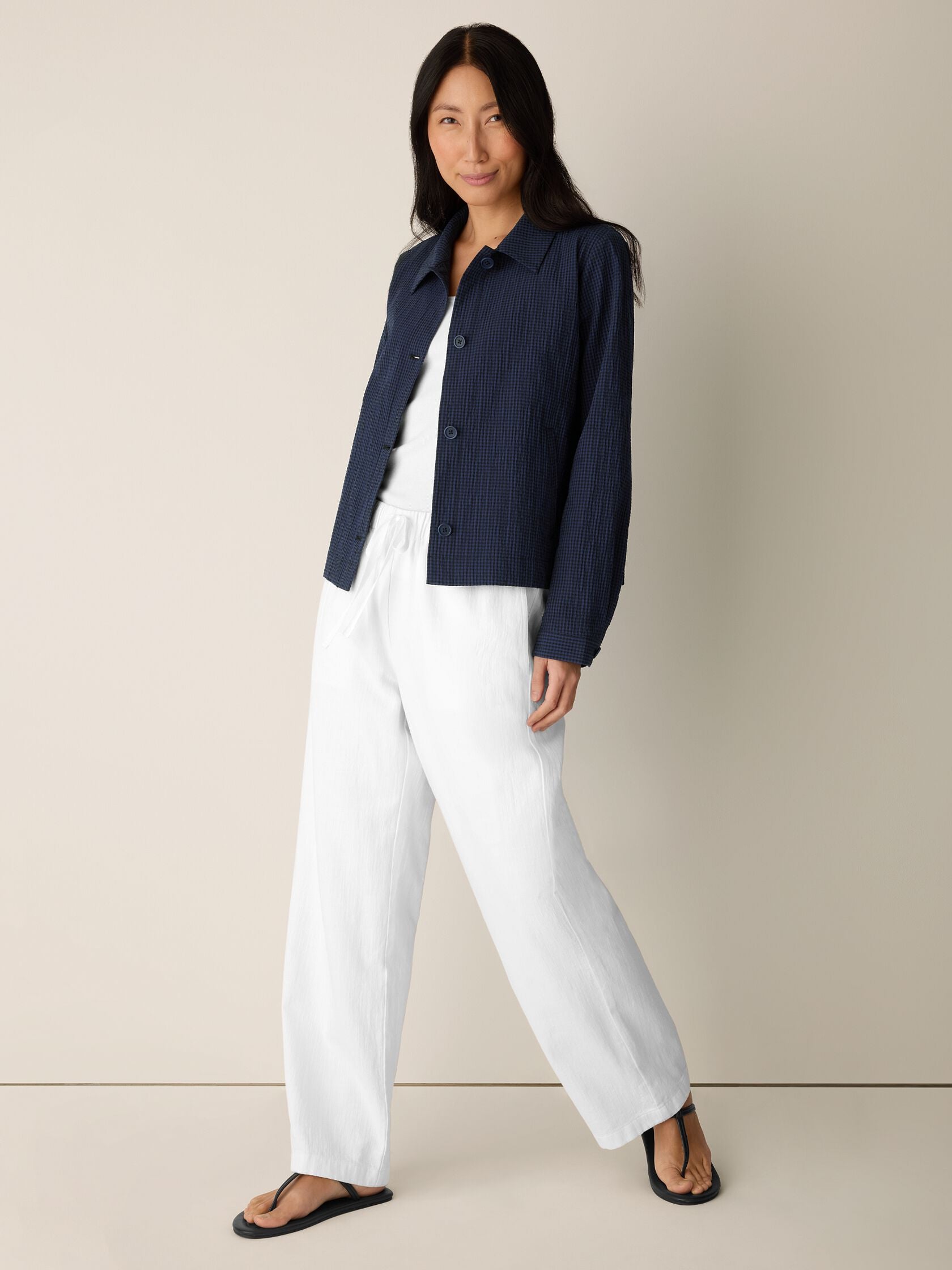 Eileen Fisher Classic Collar A-Line Jacket