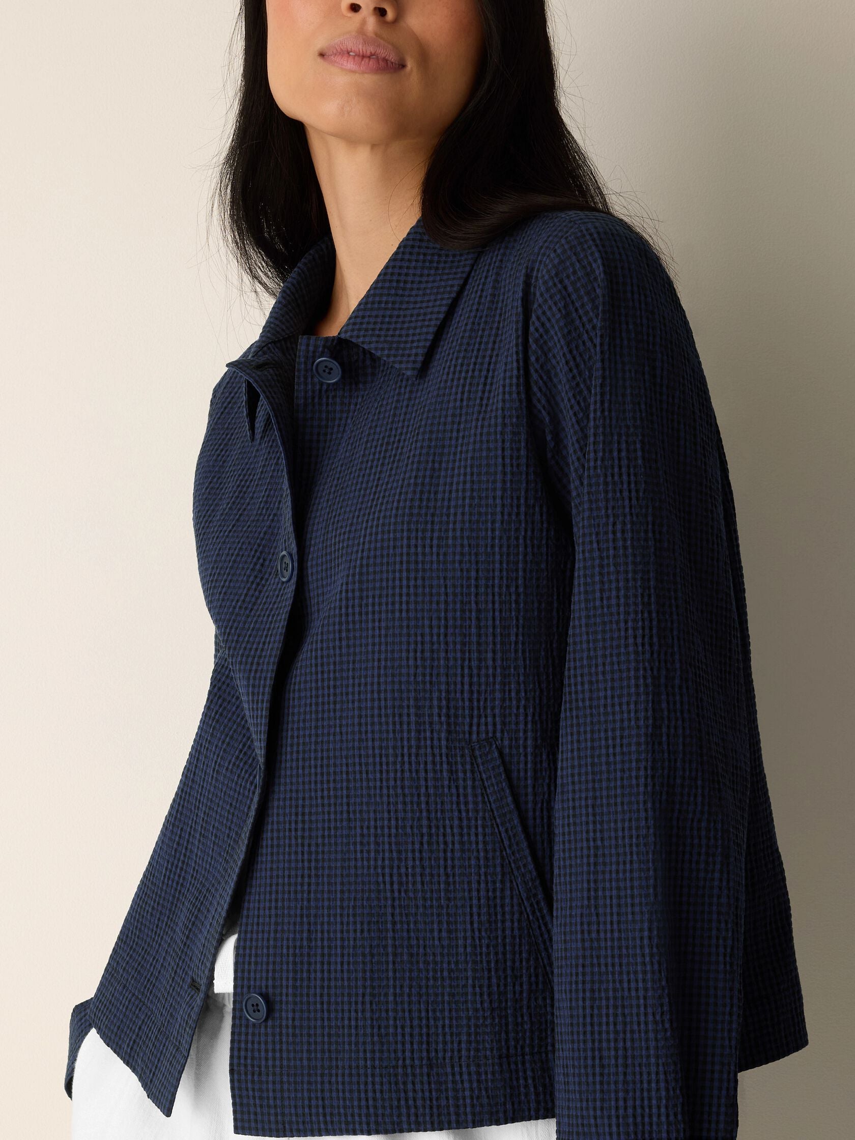 Eileen Fisher Classic Collar A-Line Jacket