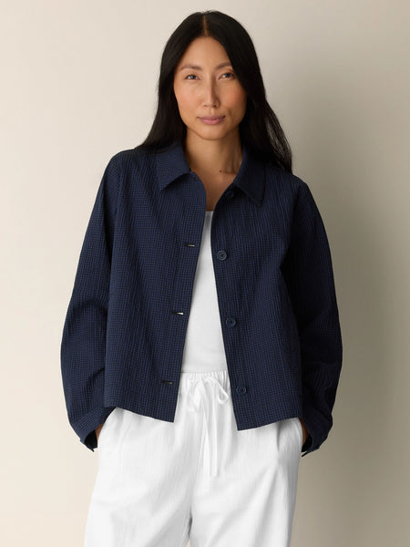 Eileen Fisher Classic Collar A-Line Jacket