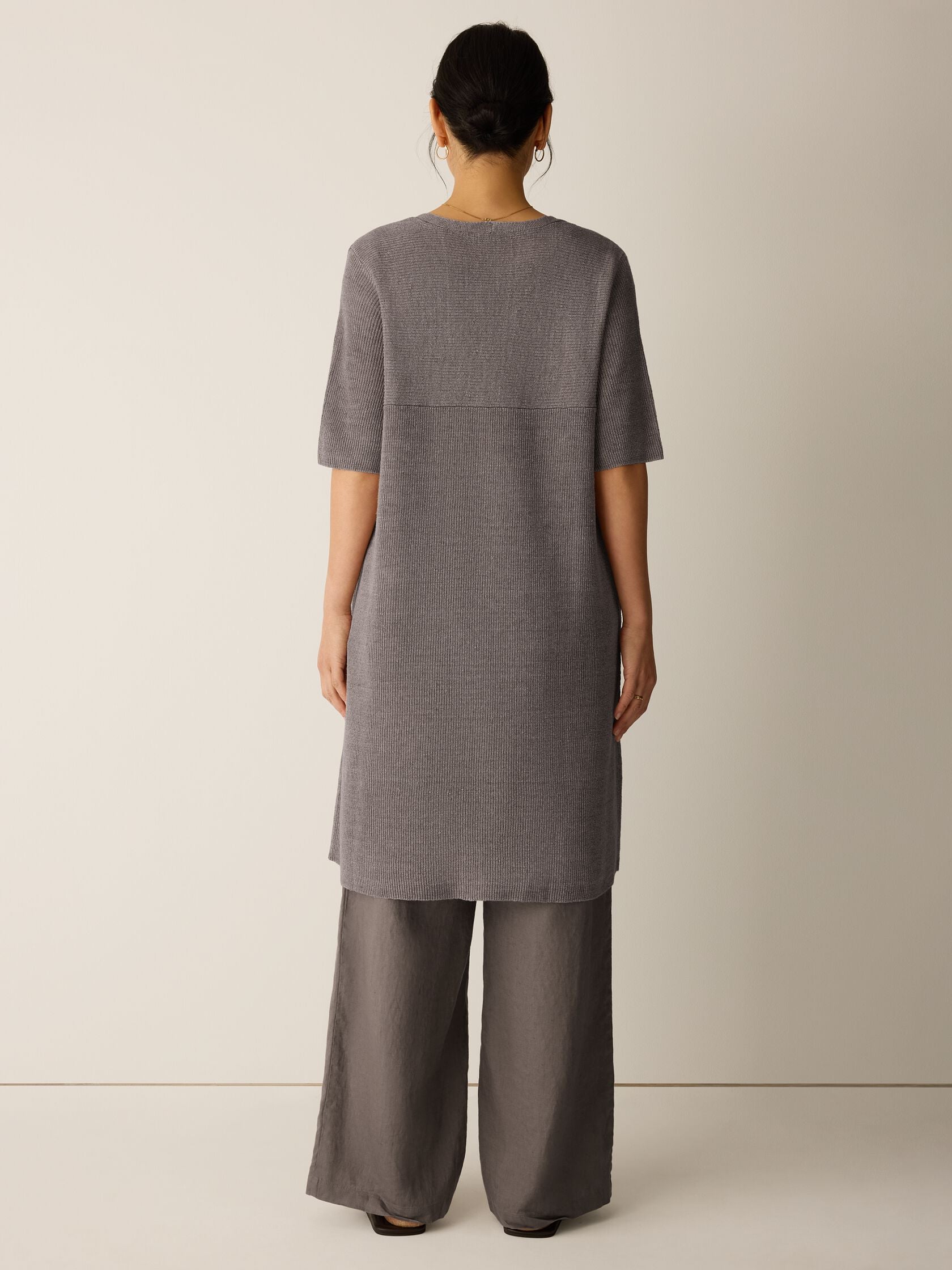 Eileen Fisher V-Neck Short Sleeve Cardigan