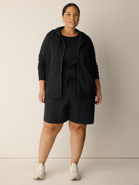 Eileen Fisher Hooded Zip-Up Jacket