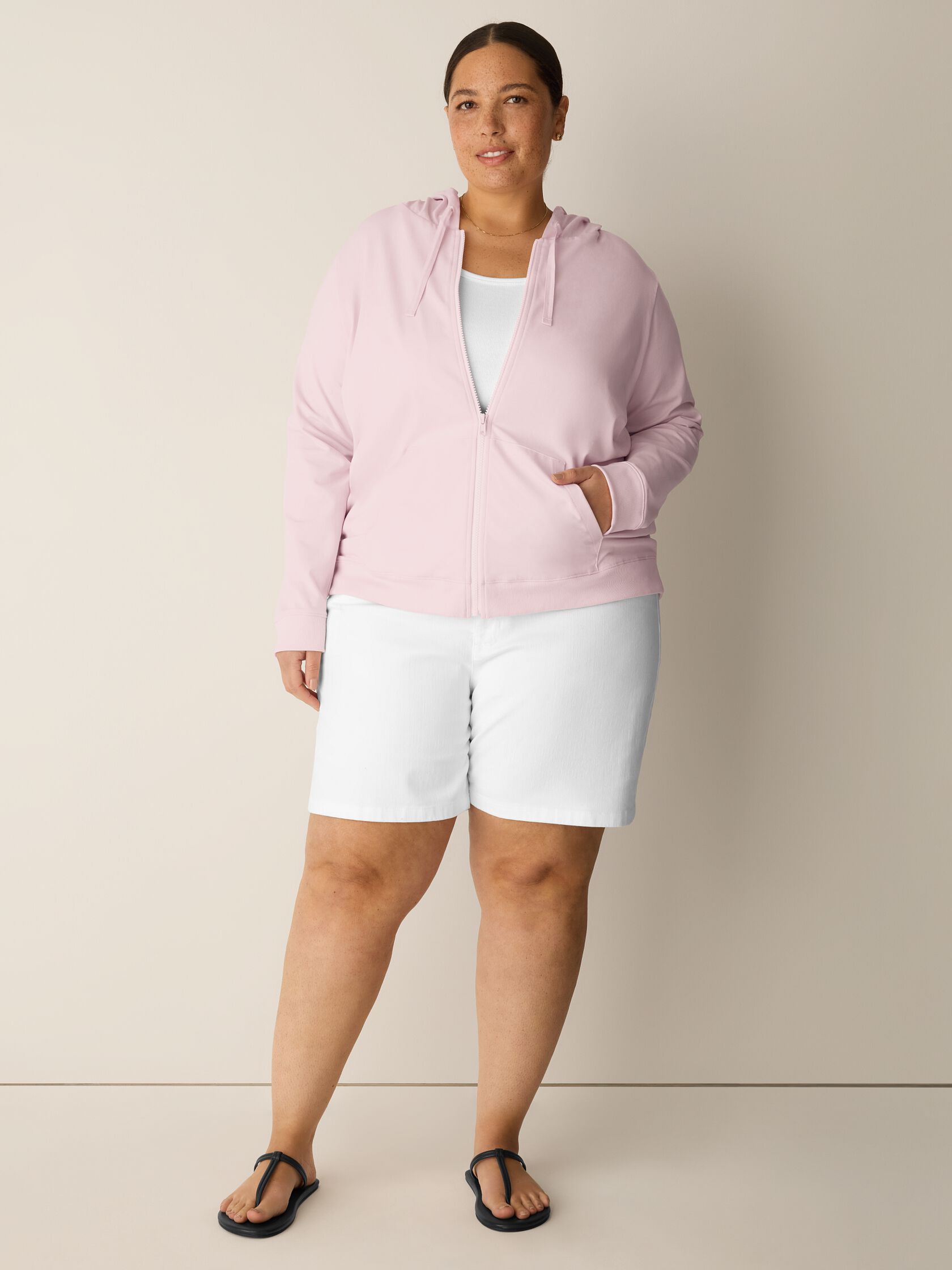 Eileen Fisher Hooded Zip-Up Jacket